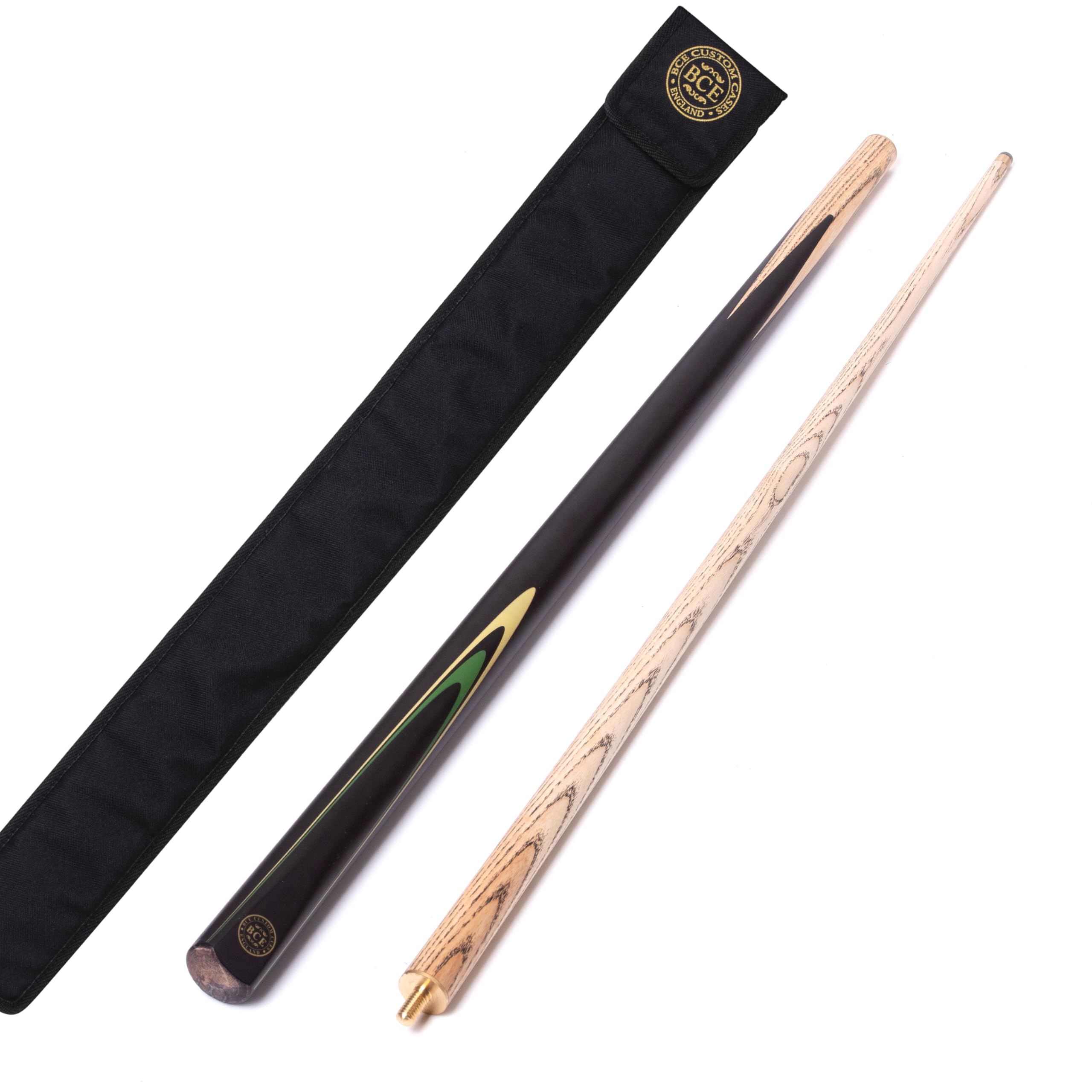 BCE Unisex Protégé 2 Piece Soft Snooker/Pool Cue And Case, Black, 57 145cm EU