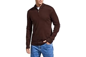 WINDFIT Men's Quarter-Zip Sweater Long-Sleeve Turtleneck Pullover Sweater