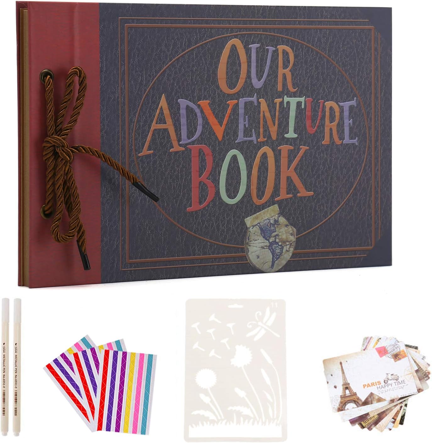 AIOR Album Photo Traditionnel Vintage DIY Scrapbooking Livre Photo