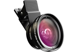 MIAO LAB 2-in-1 Phone Camera Lens Kit, 12.5X Macro + 0.45X Wide Angle (140°) Cell Phone Clip-on Lens for iPhone/Android, Includes Travel Bag