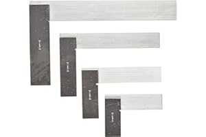 Fowler 52-432-246 Machinist Hardened Steel Square Set, 2", 3", 4", and 6" Blade Size