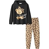 Arshiner Girl's 2 Piece Tie-dye Pullover Hooded Sweatshirt Set Sweatsuits and Sweatpants