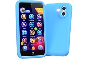 ORANTRONX Kids Smart Phone, 3.97" Touchscreen Learning Toy, Dual Camera with 45+ Fun Stickers, 16GB Kids Cell Phone with 210+ Puzzle Games and 190+ Drawing, Perfect Birthday for Ages 3–12