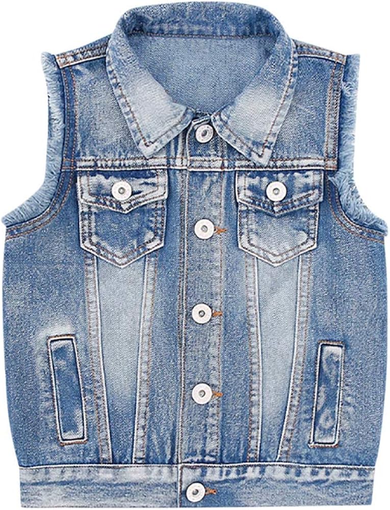 little girls denim vest