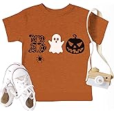 LAWOZZOS Toddler Halloween Shirt Pumpkin Tshirt Kids Boo Girls Boys Ghost T-Shirt 2-7 Years