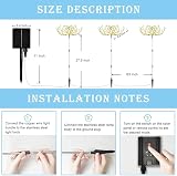 FANSIR Solar Garden Lights Outdoor 3 Pcs Fireworks with Remote 8 Modes 120 LEDs view 4