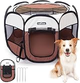 Nobleza Pop Up Pet Playpen 32.3x32.3x22.8in Foldable Portable Outdoor Indoor