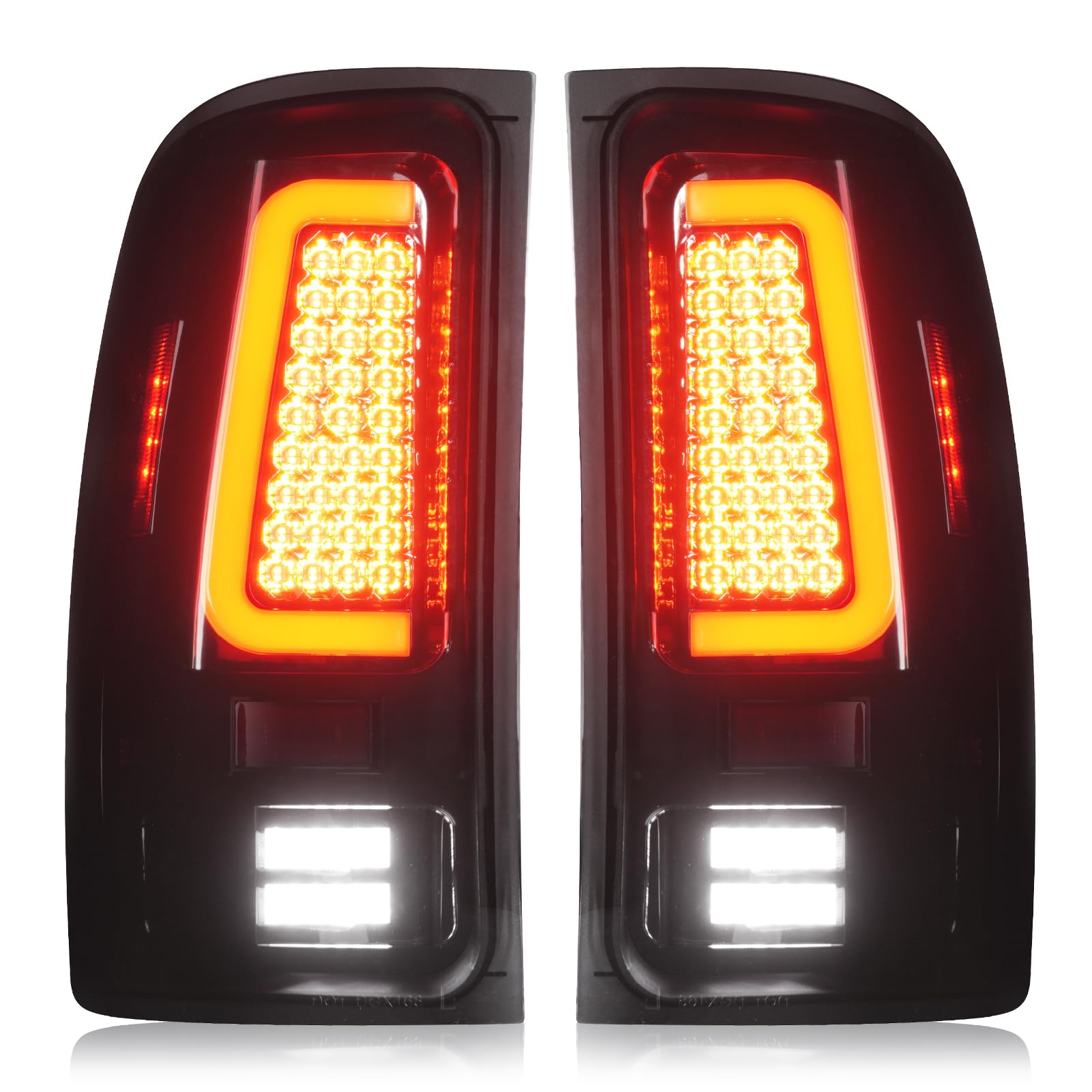 Photo 1 of Tresound Rear LED Tail Lights for GMC Sierra 1500 2007-2013 (SLT, WT, SL, SLE), 2500 3500 HD 2007-2014 (Only fit 3500HD with Single Rear Wheel Model) GM2801208, Chrome Housing Smoke Lens