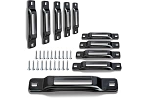 MorScan 10 Pack E-Track Tie Down Slots, Black 1-Slot Plate Anchors, E Track Rail System Accessories Compatible with Ratchet, Cam Straps, Pickups, Vans, Trucks, Trailers, Warehouses