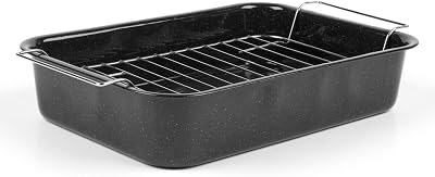 Russell Hobbs Romano 34 cm Roaster with Rack Vitreous Enamel Black