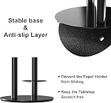 niffgaff Black Free-Standing Toilet Paper Holder 3 Roll Storage Stainless Steel view 5
