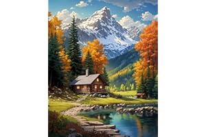 DYAIANGMU Stamping Cross Stitch Kit,Scenery Cross Stitch Kit for Adult Beginners, Full Line DIY Cross Stitch Stitching Kit for Home Decor Cross Stitch Patterns 15.7x11.8 inches