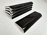 Black 2 x 6 in Ceramic Tile Bullnose Mud Cap Trim