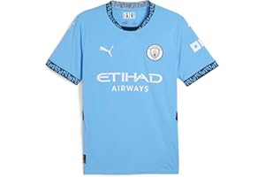 PUMA Men’s Manchester City FC 2024/25 Replica Home Soccer Jersey - Team Light Blue