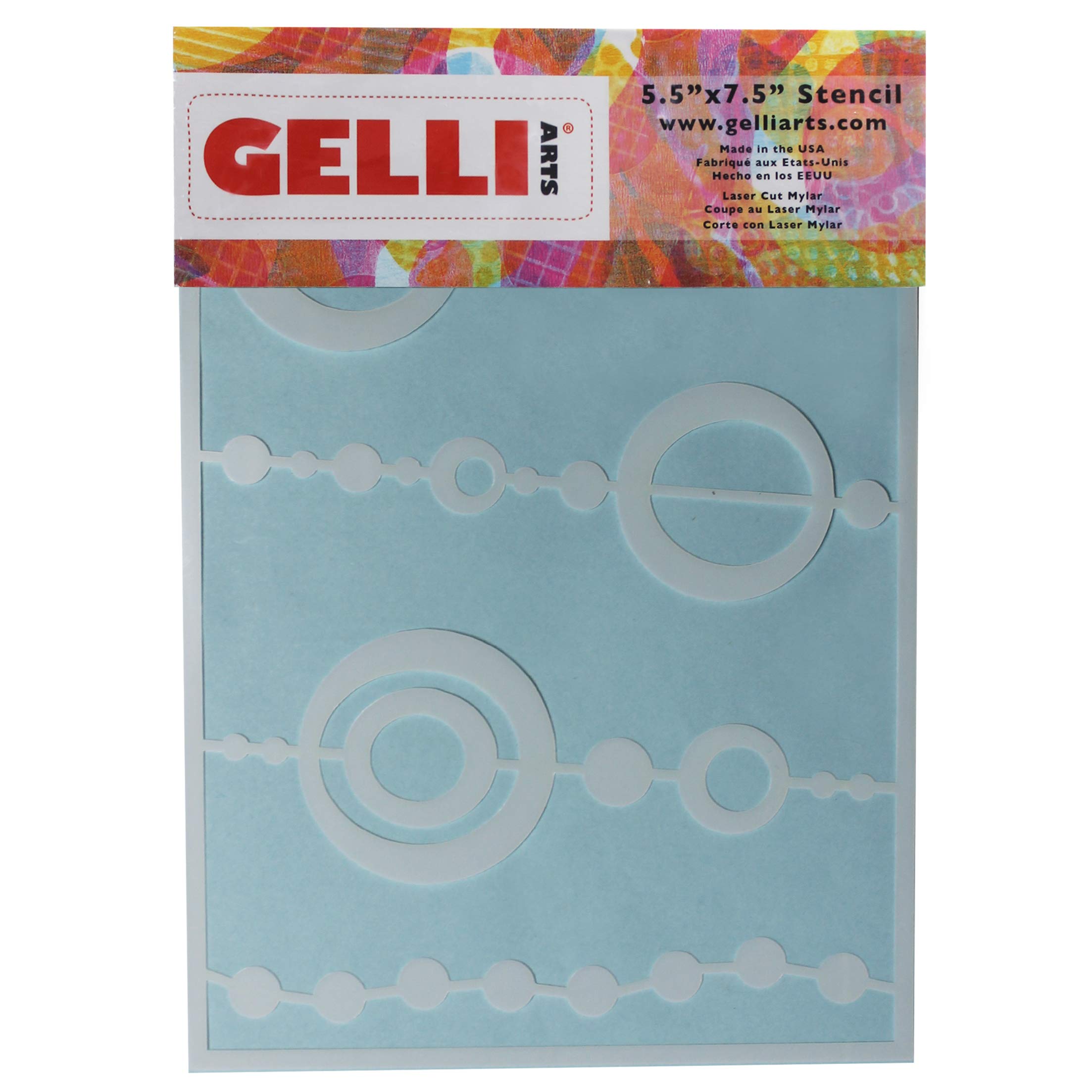 Gelli Arts Bead Stencil, Synthetic Material, White, 22.7 x 15.2 x 0.1 cm