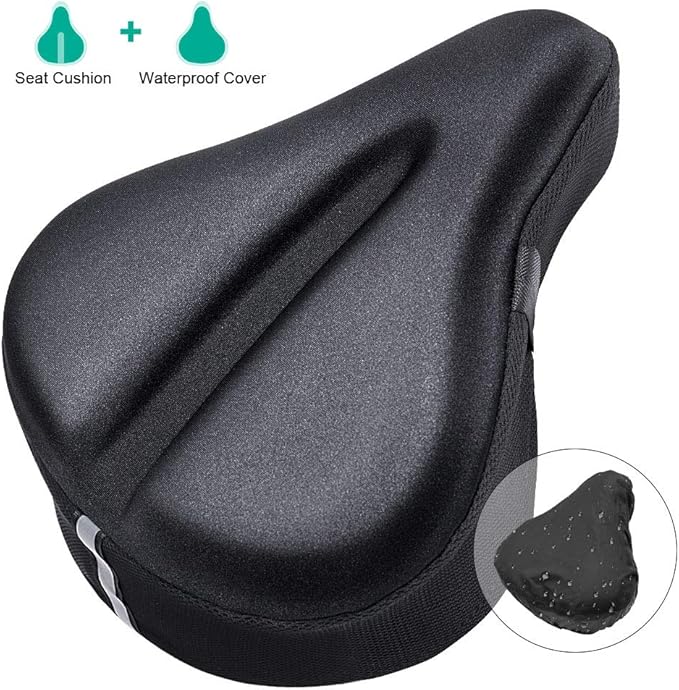 AceList Gel Seat Cushion for Bike, Bike Seat Cover Padded/Gel Bike Seat