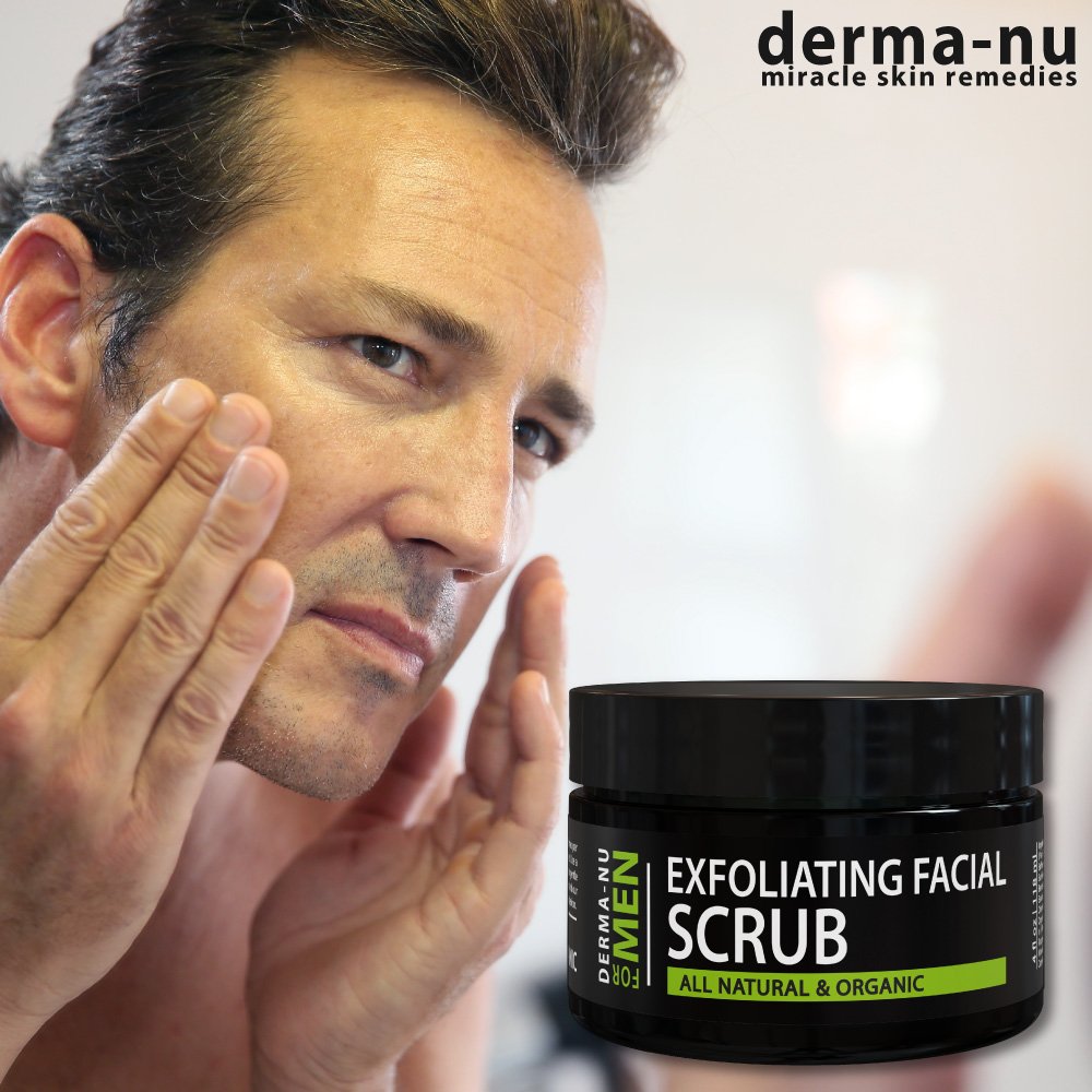 Mens Skin Care Set, Organic Skin Care for Men with Natural Face Wash, Body Wash, Exfoliating Face Scrub and Anti Aging Face Moisturizer, Our Mens Grooming Kit Refreshes Skin, Hydrates and Fights Acne : Beauty