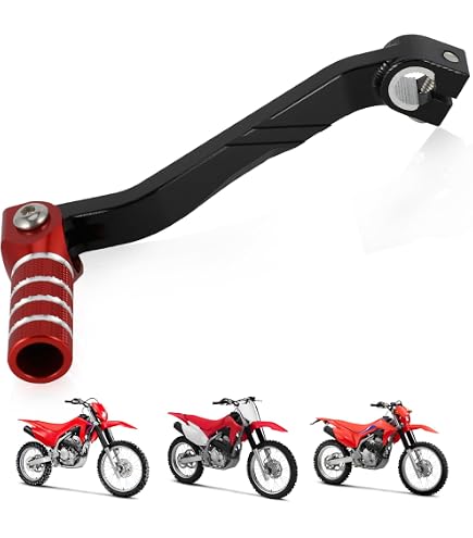 Tusk Folding Shift Lever For Honda CRF50F & CRF70F 2004-2012 - Black/Red Tip