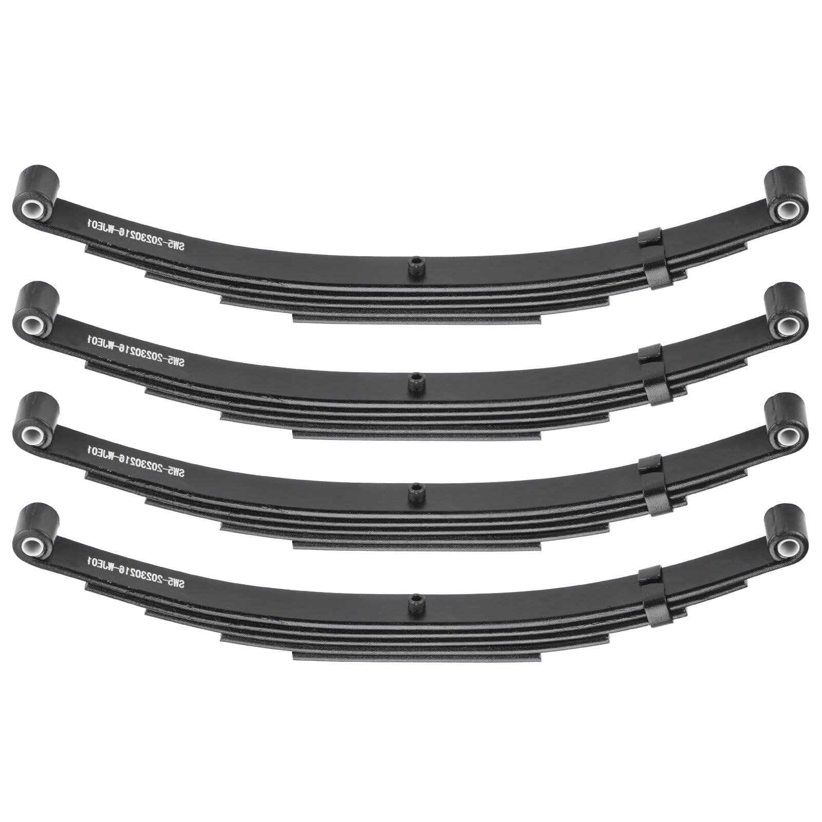 Photo 1 of *VERY HEAVY. TWO OR MORE TO CARRY* AEagle 5 Leaf 3000lb Capacity Double Eye Spring for 5200lb-6000lb Trailer Axle, 25-1/4" Length, 1.75" Width, 3" Free Open Replaces SW5, 4 PCS