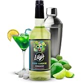 Lime Cordial Syrup for Cocktails, Made with Real Cane Sugar | 32oz, 1 Pack | Lime Syrup for Cocktails, Mocktails &amp; Zesty Lime Drinks | Each Bottle of Syrup Makes Up to 64 Drinks, 2 Year Shelf Life