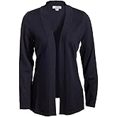 Edwards Garment Women's Longer Length Open Front Cardigan