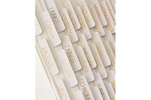 ZIEYOMI- Laminated Bible Tabs for Women and Men, Bible Study Journaling Supplies, Large Print Bible Book Index Tabs for Study Bible, Gold Foil Embossed Lettering Bible Stickers Dividers Tabs - Boho