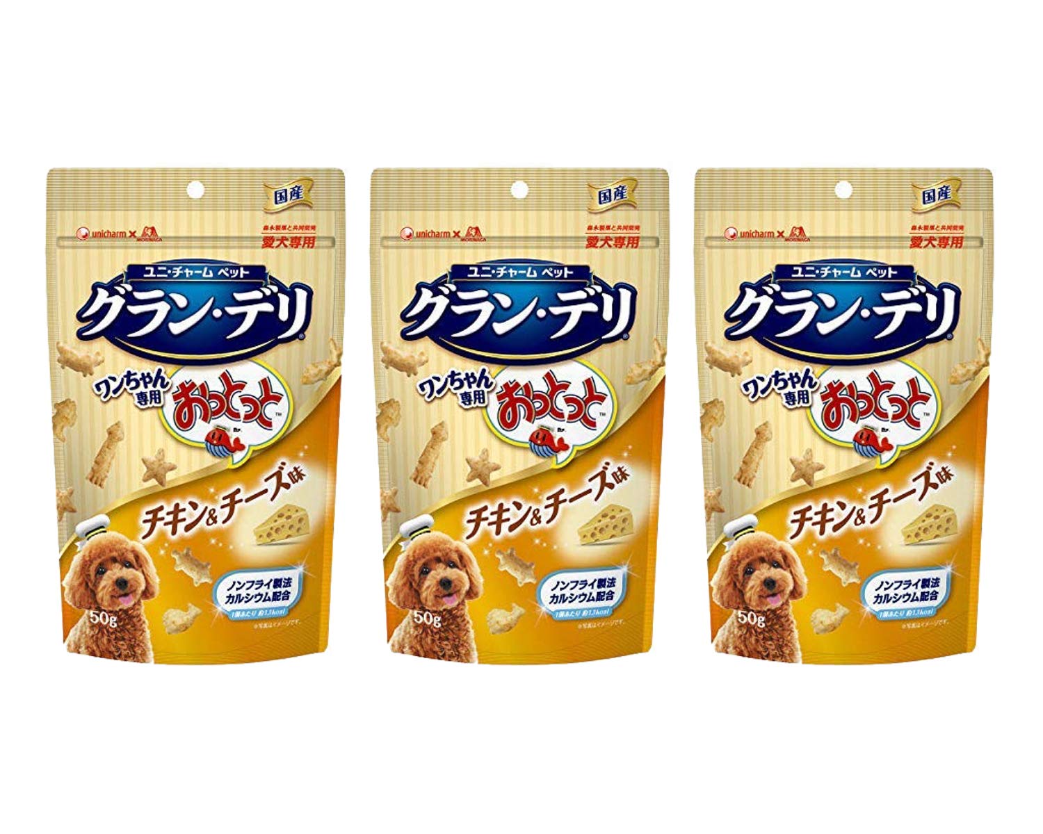 Unicharm グラン・デリ ワンちゃん専用おっとっと チキン＆チーズ味 50g 3個 ユニ・チャームの商品画像