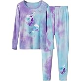 Beezizac Pajamas for Girls 100% Cotton Tie dye Unicorn Mermaid Sleepover PJ Set Size 4T-18
