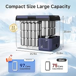 BODEGACOOLER 12v Car Refrigerator, 63QT(60L) IPX4