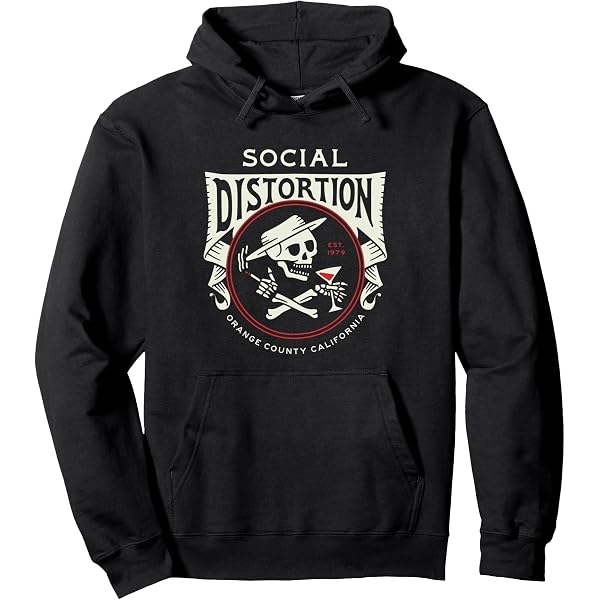 Amazon.com: Official Social Distortion Skelly Pullover Hoodie