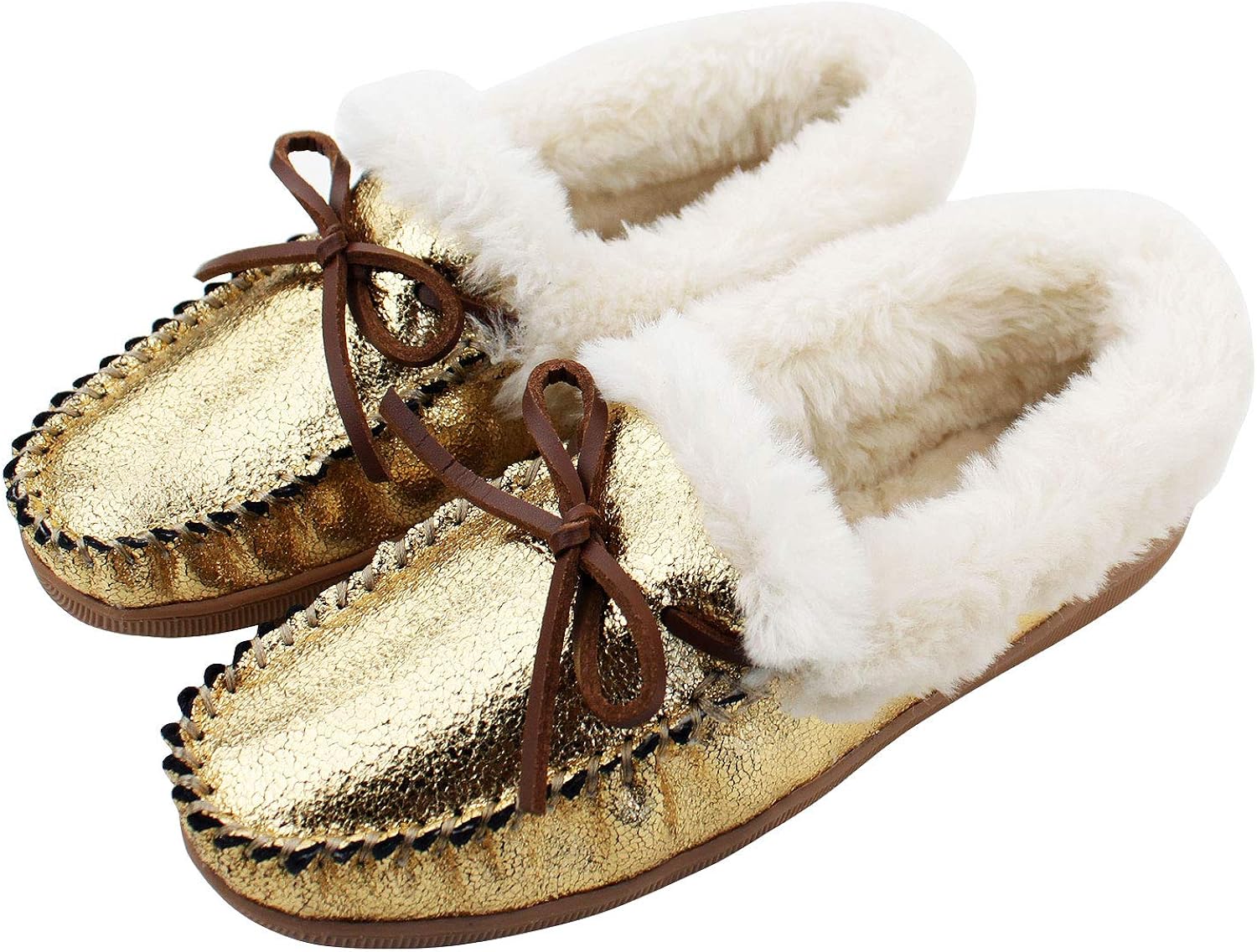 women's fuzzy moccasins