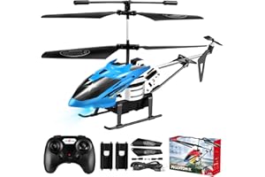 Britik Remote Control Helicopter for Kids - RC Helicopters Toys, One Key Takeoff/Landing and Hover Functionality, 3-Speeds, LED Lights and Crash Protection-Indoor Flying Toy, Gift for Boys/Girls Kids