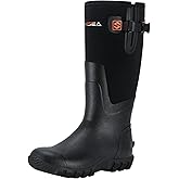 HISEA Women's Mid Calf Rain Boots Waterproof Rubber Boot for Garden Mud Working