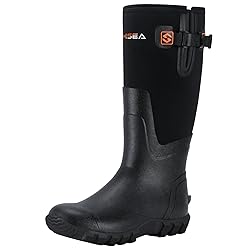 HISEA Women's Mid Calf Rain Boots Waterproof Rubber