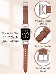 Minyee Leather Bands Compatible with Apple Watch