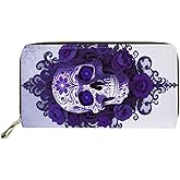 AFPANQZ Long Wallet for Women Slim Purse PU Leather Clutch Zip Around Cards Phone Holder