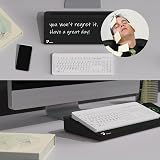 TOWON Desktop Glass Whiteboard with Wireless Charger Station White Black 34 x view 4