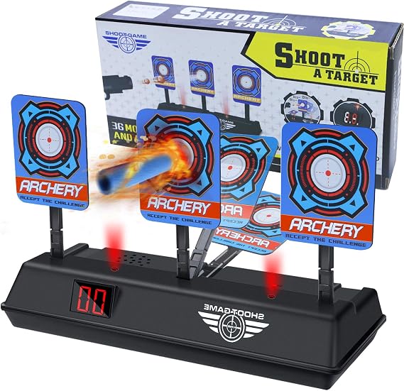 Cible Électronique Nerf Avec Pistolet - 20 Fléchettes Incluses | Jeu Tir Enfant 3-10 Ans