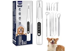 FHZRLP Dog Plaque Remover for Teeth,Dog Tooth Tartar Remover,5 Modes Pet Ultrasonic Tooth Cleaner, Dental Care Teeth Cleaning Kit, Teeth Cleaner for Large and Small Dogs