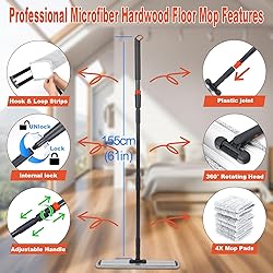 18 Professional Microfiber Mop Large Flat Mops for