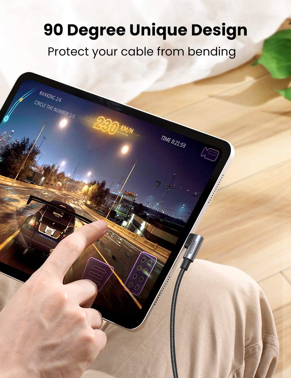 UGREEN USB C to USB C Cable 100W Fast Charger Data Transfer Cable Compatible with MacBook Pro/Air 2022 iPad Pro 2021 - Image 3