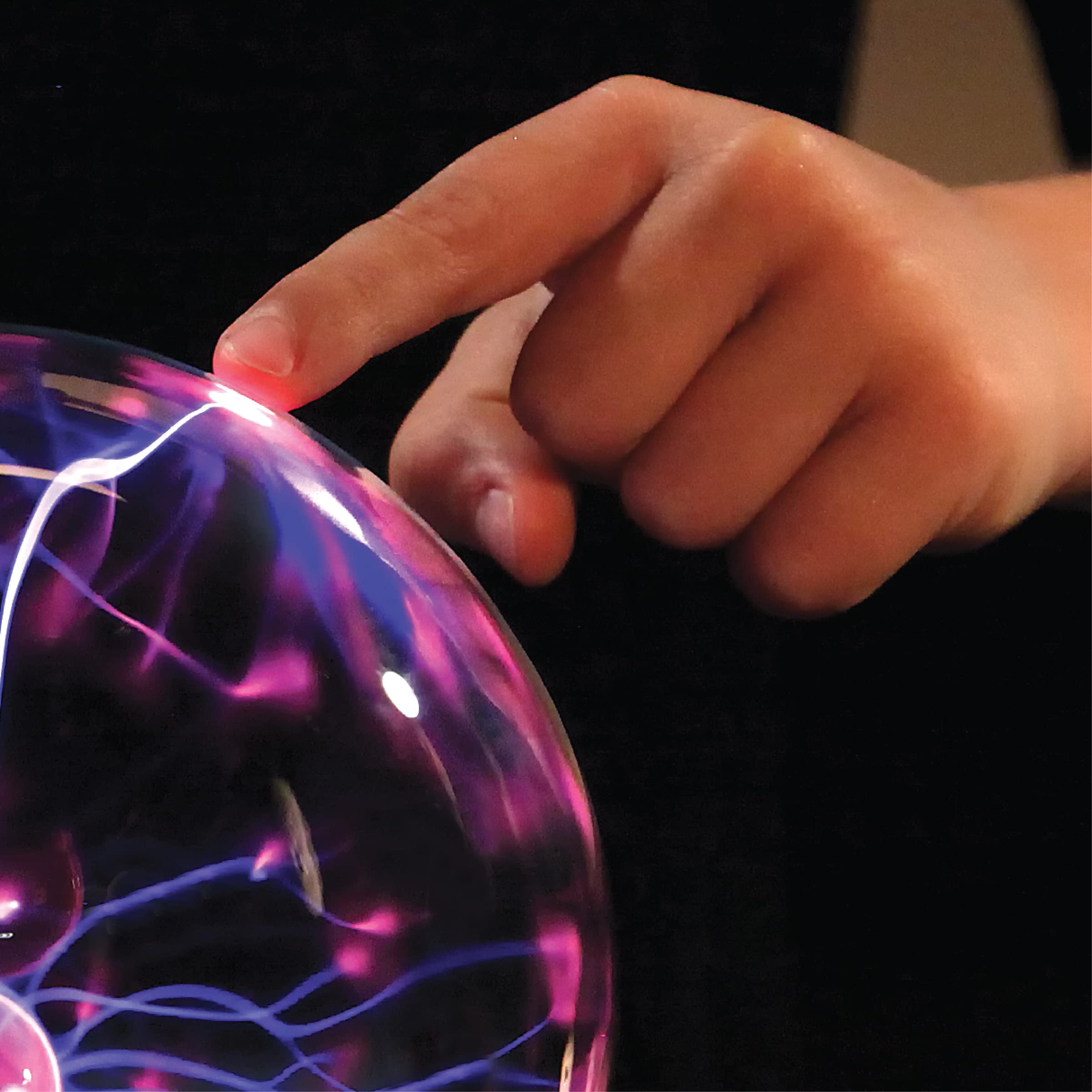 Discovery™ Plasma Globe Lamp, Touch & Sound Sensitive Lightning, Interactive Electric Plasma Ball for Hands-On STEM Learning, Plug-in Bedroom & Desktop Decorative lamp
