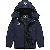 SOBAPRA Kids Waterproof Ski Jacket Warm Winter Snow Coat Boys and Girls Fleece Hooded Snowboarding Jacket