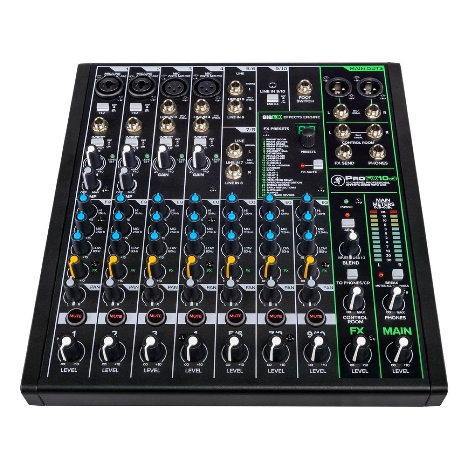 Mackie ProFX10v3 10-Channel Professional Effects Mixer with USB