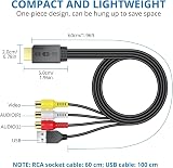 AUTOUTLET RCA to HDMI Converter 1080P 720P Built-in Cable Plug & Play view 5
