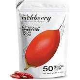 Miracle Berry by richberry, 50-Halves, Freeze Dried Premium Fruits, 100% Real Fruit, No Preservatives, Naturally Sweetens Sour Food, Great for Snacks and Taste Tripping