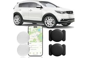 DAHETAG GPS Tracker for Vehicles No Subscription,Real Time Car Locator,Magnetic Anti-Theft Vehicle Tracking Device Work with Apple Find My(iOS Only) for Cars,Kids,Elderly,Pets,Wallet,Luggage (Black,2PCS)