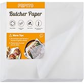FEPITO 100 Pieces White Butcher Paper Precut Butcher Paper Disposable Butcher Paper Sheets 12 x 12 inch No Wax Butcher Paper 