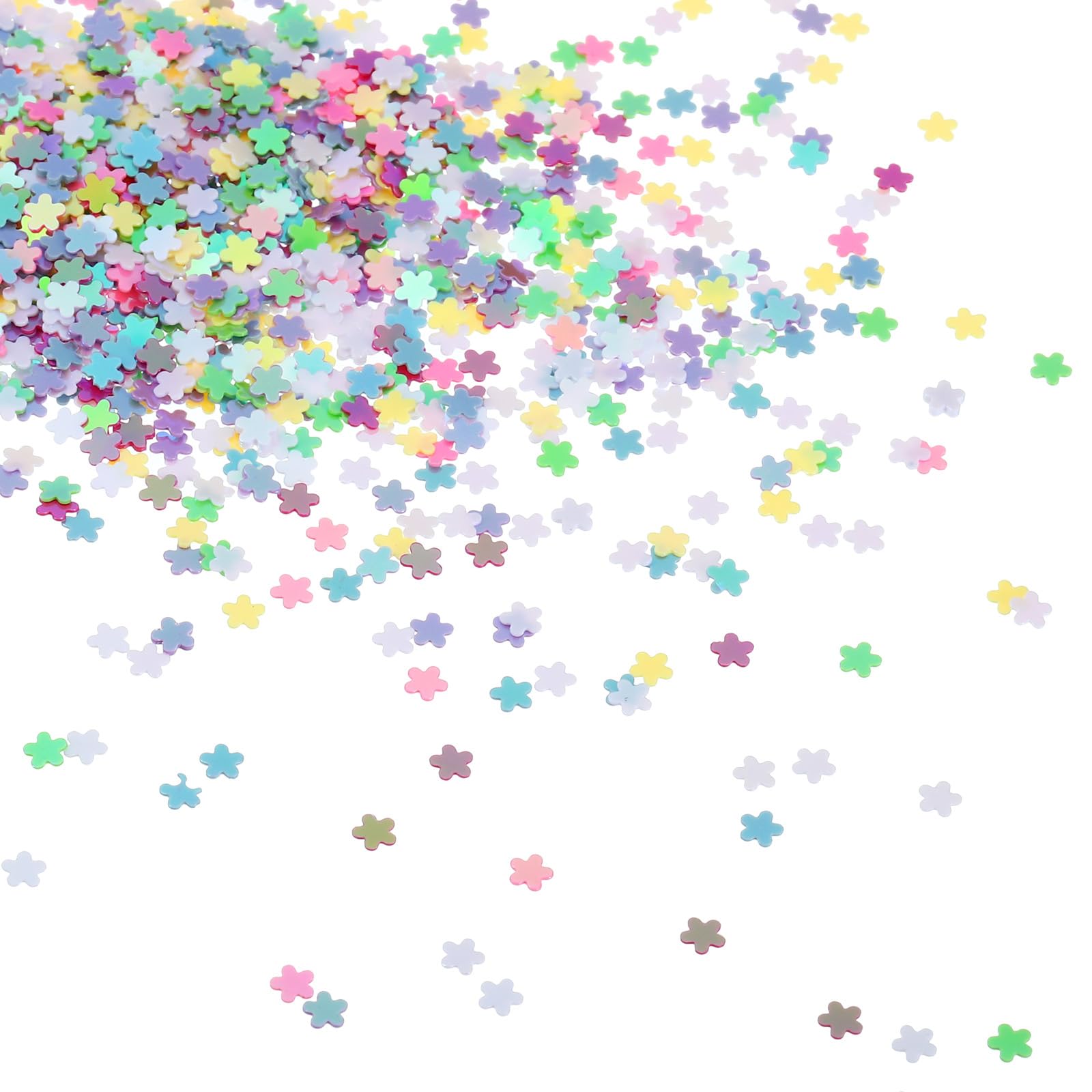 PATIKIL 30 Gram/1 Ounce Sequins and Spangles, 2Pcs Mixed Sequins for Crafts DIY Arts Wedding Celebration Supplies Greeting Card Decoration, Mix Colors Style 1, Flower