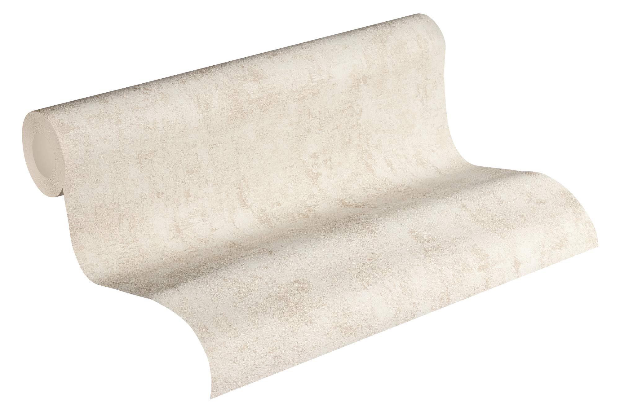 A.S. Création Plain Wallpaper Blooming Non-Woven Wallpaper 10.05 m x 0.53 m Creme Made in Germany by Livingwalls 224057 2240-57